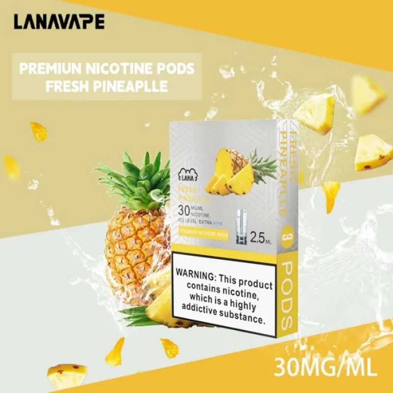 【鳳梨味】LANA電子煙透明發光煙彈 通